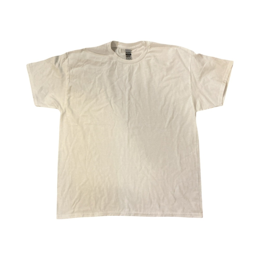 Gildan Mens XL T-Shirt Lot 9 Pack DryBlend Heavy Cotton White Cream Short Sleeve - Picture 8 of 8
